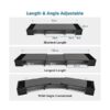 LORYERGO Dual Monitor Stand Riser – 3 Shelf Screen Laptop Stand with Storage Accessories Slots - Image 7