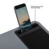 LapGear Home Office Lap Desk with Device Ledge, Mouse Pad, and Phone Holder – Silver Carbon – Fits Up to 15.6 Inch Laptops - Image 2