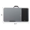 LapGear Home Office Lap Desk with Device Ledge, Mouse Pad, and Phone Holder – Silver Carbon – Fits Up to 15.6 Inch Laptops - Image 3